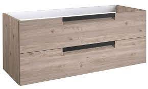Stylefy firgas kleiderschrank garderobenschrank schwebetürenschrank riviera eiche optik grau ebenso werden nur möbel der selben kategorie entsorgt, wie bestellt. Waschtischunterschrank Meerut 81 Farbe Eiche Grau 50 X 119 X 45 Cm H X B X T