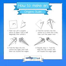 Learn to make an easy origami swan that takes less than 10 steps: How To Make Origami Swan Paper Craft Cartridge Save