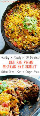 Easy One Pan Meal Vegan Mexican Rice Skillet Simply Organic Sauce Recipe Vegan Mexican Vegetarian Recipes Recipes