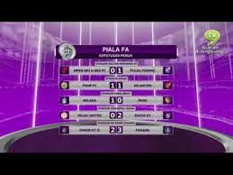 Live streaming dan jadual siaran langsung secara online. Keputusan Penuh Piala Fa 2017 Pusingan Kedua K Youtube