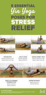 5 Easy Yin Yoga Poses To Melt Away Stress Yin Yoga Poses Easy Yoga Workouts Yin Yoga