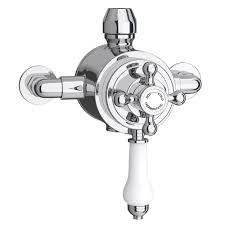 4 types of shower valve assembly installations. Trafalgar Traditional Dual Exposed Shower Valve Victorian Plumbing