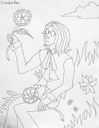 Simply do online coloring for john lennon eyeglasses coloring pages directly from your gadget, support for ipad, android tab or using our web feature. John Lennon Colouring Page By The Anglophile Vintage Coloring Books Coloring Pages Pokemon Coloring Pages