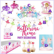 See more ideas about ballerina party, party, ballet party. Balerina Ballet Theme Party Decorations Birthday Banner Flags Table Cover Goodie Bag Loot Bags Cake Topper Cupcake Topper Picks Foil Balloons Hobbies