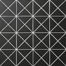 Our triangle shaped mosaic tiles are a fantastic addition to any diy or pros tile selection. 2 Pure Black Unglazed Porcelain Triangle Mosaic Floor Tile For Sale Ant Tile