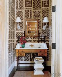 These Bathrooms Will Inspire You To Go Bold With Wallpaper Bathroom Vanity Decor Powder Room Wallpaper Vanity Decor