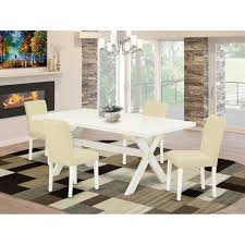 Seat the whole family in style with a dining set from homebase. Amazing Dining Room Table Set An Excellent Linen White Kitchen Table Top And Awesome Pu Leather Dining Chairs Overstock 32845709