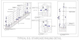 Typical Staircase S S Railing Detail Modern Staircase Railing Staircase Railings Glass Staircase