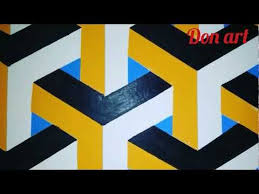 Mengecat dinding kamar dengan motif geometri geometric. Cat Tembok Geometric