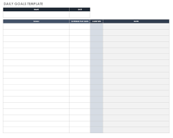 Daily Goals Template Sada Margarethaydon Com