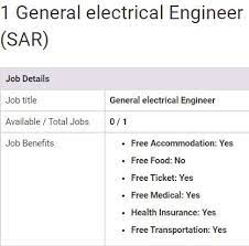 Electrical Engineer Jobs In Ksa 2019 Driver Job Job Helper Jobs