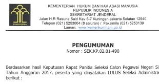 Hasil seleksi kompetensi dasar (skd) adalah sebagaimana. Setelah Lolos Administrasi Cpns Kemenkumham Ini Yang Harus Dipersiapkan Pelamar Info Pendidikan Terbaru