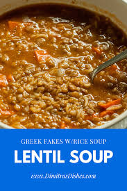 Greek Lentil Soup Fakes Recipe Greek Lentil Soup Recipe Greek Lentil Recipe Greek Recipes