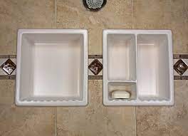 Ac products recessed ceramic shower caddy niches. Diy Bathroom Shampoo Soap Shelf Dish Shower Niche Recessed Tile Ceramic Porcelain Corner Caddy Remodeling Canada