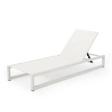 Let us help you in finding what you are looking for using our global network of international suppliers and. Modesta Patio Aluminum Chaise Lounge With Mesh Seating White Christopher Knight Home Target