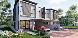 sunway lenang heights semi d malaysia properties architecture house facade house modern house exterior