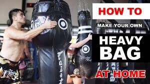 If you don't have a spare duffel bag: How To Make Your Own Muay Thai Heavy Bag At Home