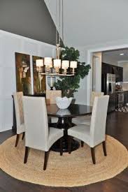 Change The Look Of The Room Effortlessly With Round Rug Darbylanefurniture Com In 2020 Round Dining Room Rug Under Kitchen Table Rug Under Dining Table