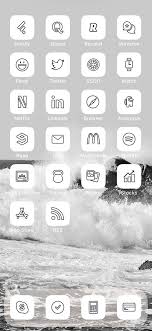 Starting ios 14, you can customise your app icons on iphone and ipad using shortcuts app. 500 Minimal White App Icon Covers For Ios 14 Home Screen Etsy In 2021 App Icon Black App Iphone App Design