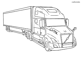 One small truck with a short trailer a long freight trailer a long trailer rc trailer chassis for scaler crawler trucks with leaf springs. Trucks Coloring Pages Free Printable Truck Coloring Sheets