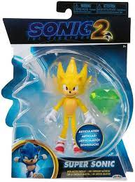 Sonic the Hedgehog 2 Movie Super Sonic 4 Action Figure Master Emerald Jakks  Pacific - ToyWiz