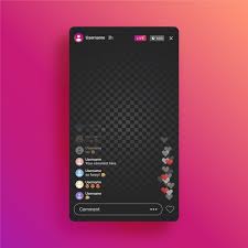 Download Live Stream Instagram Interface For Free In 2020 Instagram Template Overlays Instagram Instagram Stories Social Media