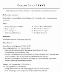 senior control room operator resume