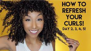 Get amazing curls with this coconut oil mask. How To Refresh Your Curls Day 2 3 4 5 Curls Biancareneetoday Youtube