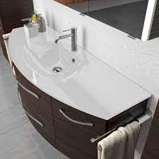 Meuble salle de bain leroy. Meuble De Salle De Bains Simple Vasque L 129 X H 48 2 X P 48 3 Cm Brun Hanoi I Leroy Merlin