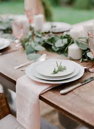 Organic Ivory Wedding Inspiration Inspired By This Simple Table Settings Wedding Table Settings Green Table Settings