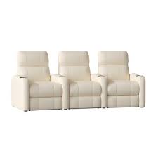 Octaneseating Diesel Xs950 Home Theater Recliner Row Of 3 Reclining Type Manual Body Fabric Luxe Polar Theater Recliners Home Theater Home Theater Seating