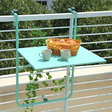 Amazon Com Orange Casual Outdoor Folding Deck Table Patio Balcony Adjustable Railing Hanging Table Turquoise Garden Outd Balcony Decor Cozy Gift Balcony