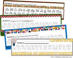 Free Alphabet Desk Chart Teaching Kindergarten Homeschool