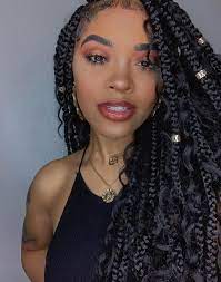 Boho Bohemian Box Braids Hair Styles Box Braids Hairstyles For Black Women Braided Hairstyles