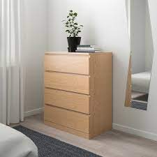 Ikea malm oak bedroom furniture set for sale. Malm Chest Of 4 Drawers Oak Veneer 80x100 Cm Ikea Ireland