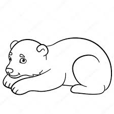 Disegni Da Colorare Piccolo Orso Polare Sveglio Del Bambino