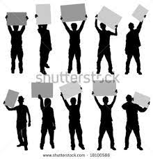 Image Result For Holding Picket Sign Vector Free Silhouette Vector Card Sketches