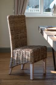 Seat cushions were made to enhance the comfort of the chairs. Rattan Wicker Dining Room Chair Kubu Grey Weave Solid Whitewashed Wood Frame Ebay