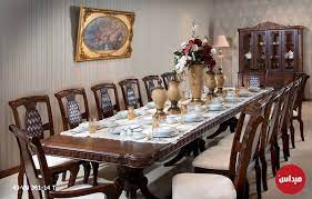 كل يوم عائلتي تكبر بالخير والمحبة سفرة عامرة بأهلها 14 كرسي مصنوع من الخشب الفاخر table interior design table settings