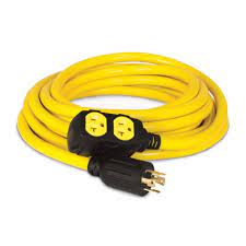 Extension cords are labeled with valuable information as to the use, size and wattage rating of the cord. 25 Foot 30 Amp 125 250 Volt Generator Extension Cord Champion Power Equipment
