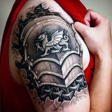 Top 71 Quarter Sleeve Tattoo Ideas 2021 Inspiration Guide Shoulder Armor Tattoo Quarter Sleeve Tattoos Armor Tattoo