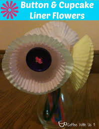 That goes for these cute cupcake liner flowers as well. Button Cupcake Liner Flowers By Coffee With Us 3