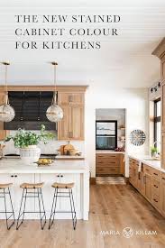 The New Cabinet Stain Colour For Kitchens Colour Trends Wood Stain In 2020 Kitchen Colors Staining Cabinets Staining Wood