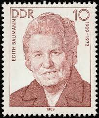 Stamp: Edith Baumann (1909-1973) (Germany, Democratic Republic  (DDR)(Personalities of the German Labor Movement) Mi:DD 3222,Sn:DD  2721,Yt:DD 2828,Sg:DD E2923,Un:DD 3222 📮