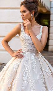 A new wedding ball gown(size 8) with a beautiful flowery laced bodice and a full skirt with lace applique at the bottom. 31 Flattering Scoop Neckline Wedding Dresses Weddingomania