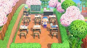 Acnh School In 2021 Outdoor School Animal Crossing Outdoor Furniture Sets
