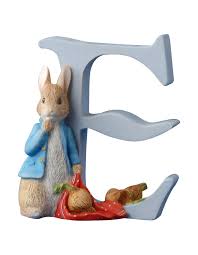 Alphabet letters figurine range of border fine arts beatrix potter. Alphabet Letter E Peter Rabbit With Onions