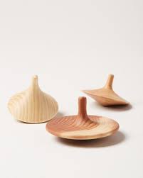 Our Hand Turned Wooden Tops Are Meant For Both Kids And Kids At Heart Each Shape Is One Of A Kind And Made Fr Wood Turning Handmade Wooden Toys Kids Tableware