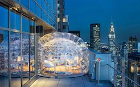 Press on hotels ink48 impressive views of the hudson river, new jersey and midtown's mighty skyscrapers. Drink Inside A Bubble At The Highest Rooftop Hotel Bar In Nyc Rooftop Bars Nyc Nyc Rooftop Best Rooftop Bars