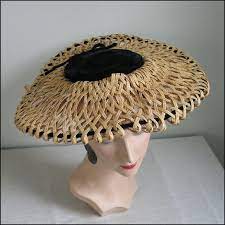 Vintage 1960s Juli Kay Chicago Wide Brimmed Lattice Straw Hat Etsy Hats Vintage Vintage Hat Boxes Hats
